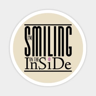 I’m Smiling On The Inside 07black-pinkDot Magnet